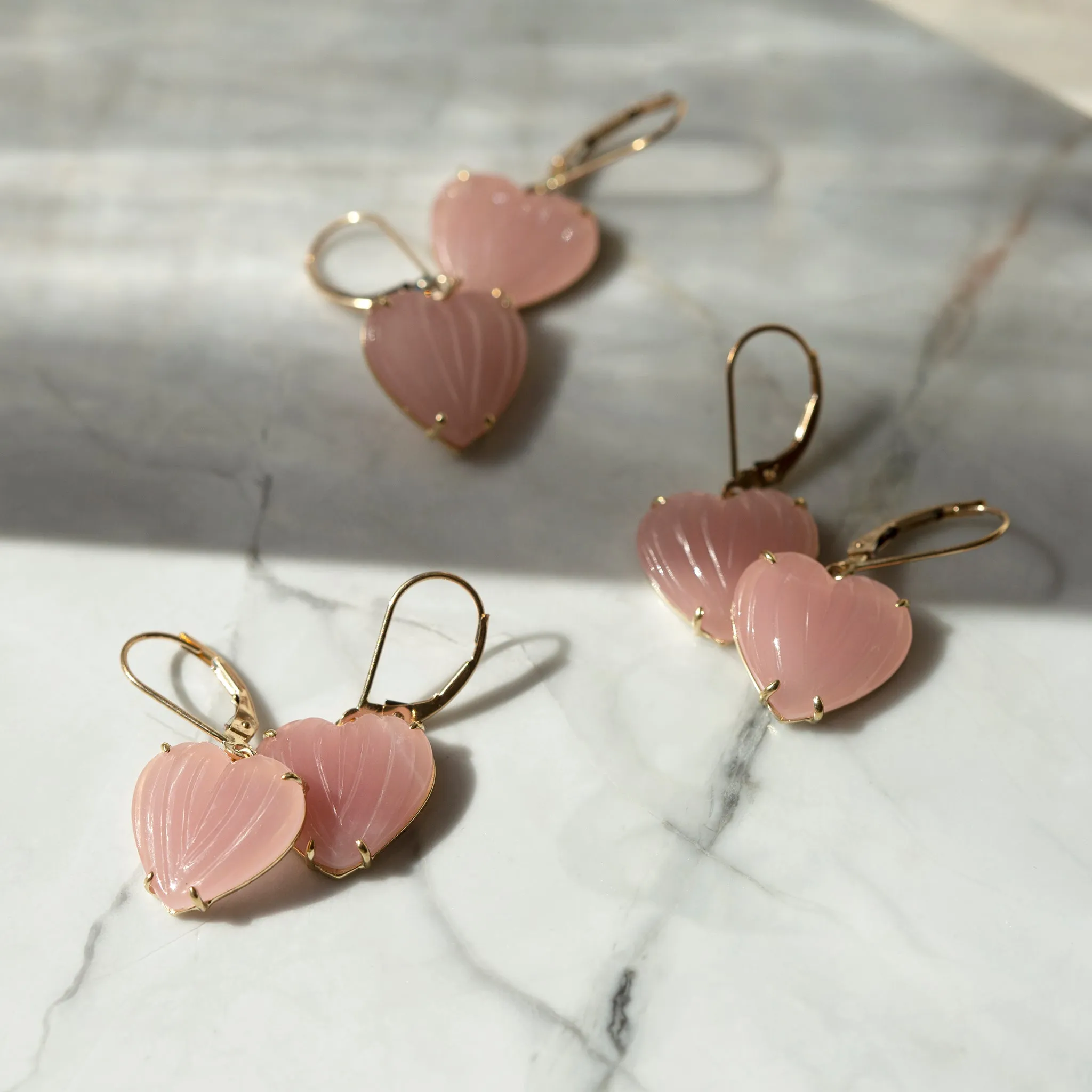 Rose Quartz Cora Earrings