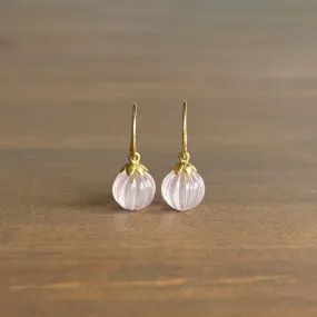 Rose Quartz Lotus Earrings