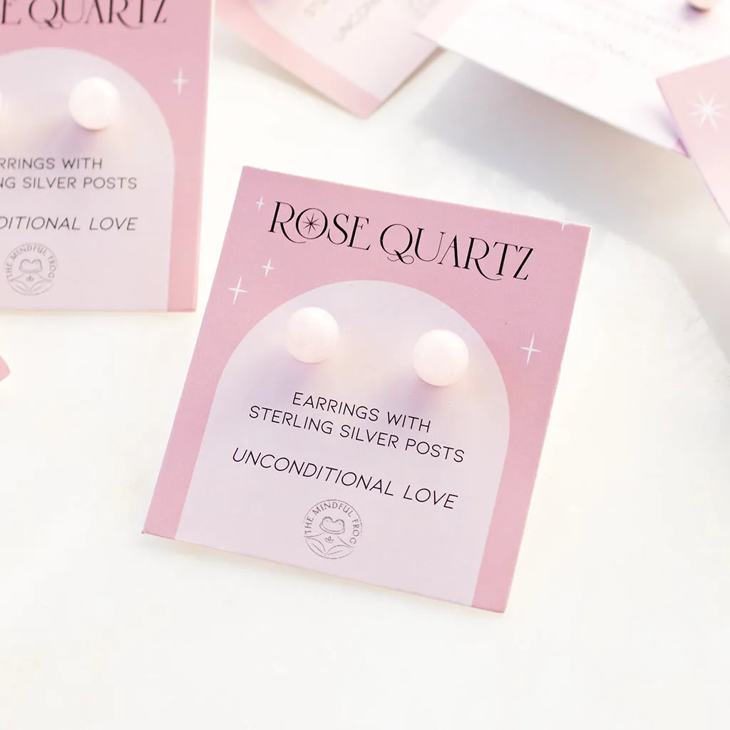 Rose Quartz Stud Earrings | Add On