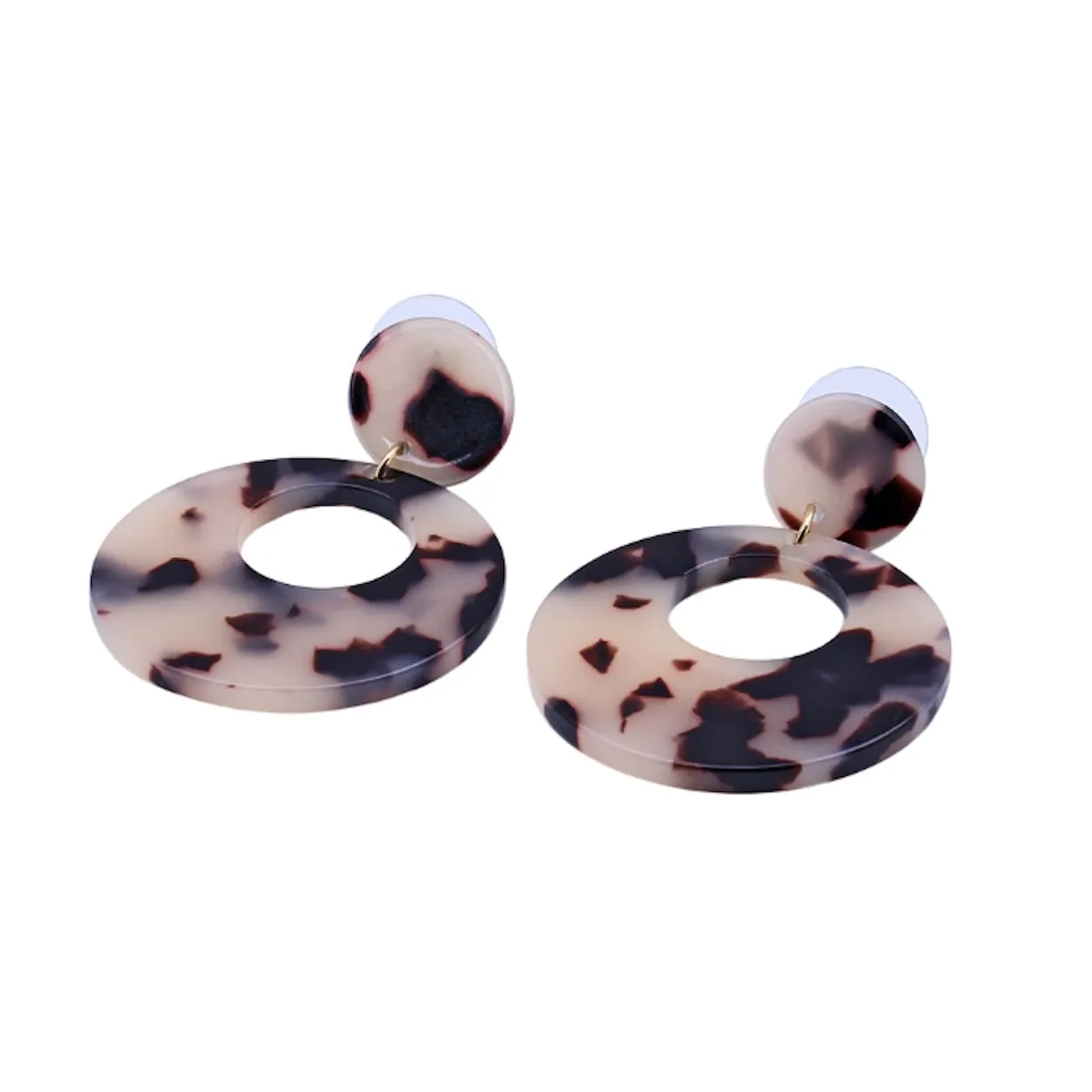 Round Resin Hoop Earrings