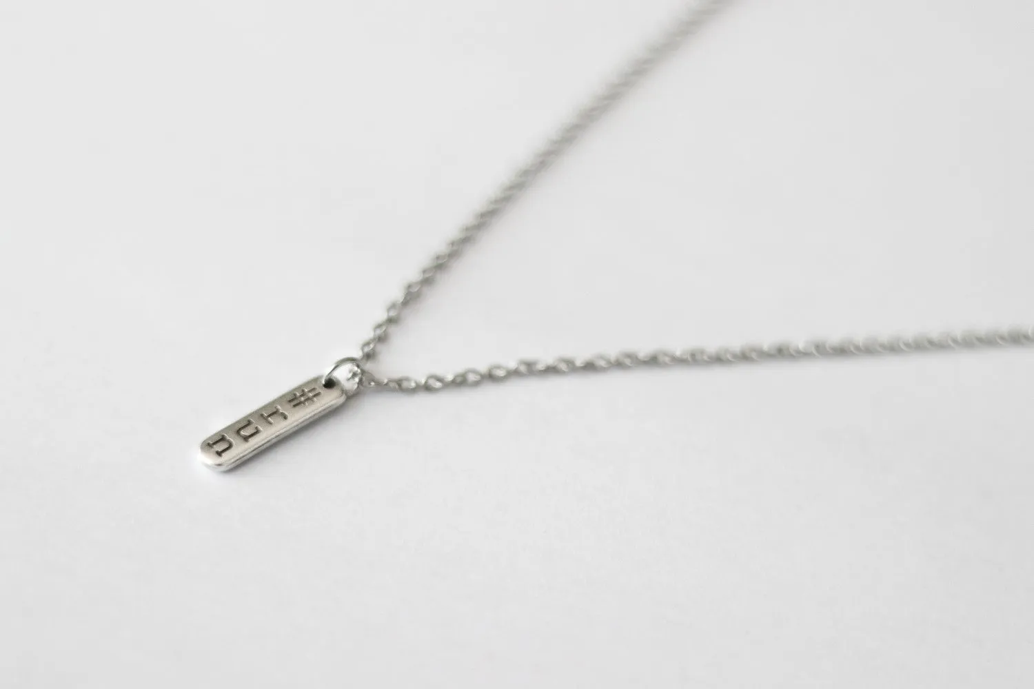 Run necklace for men, #run engraved, waterproof chain