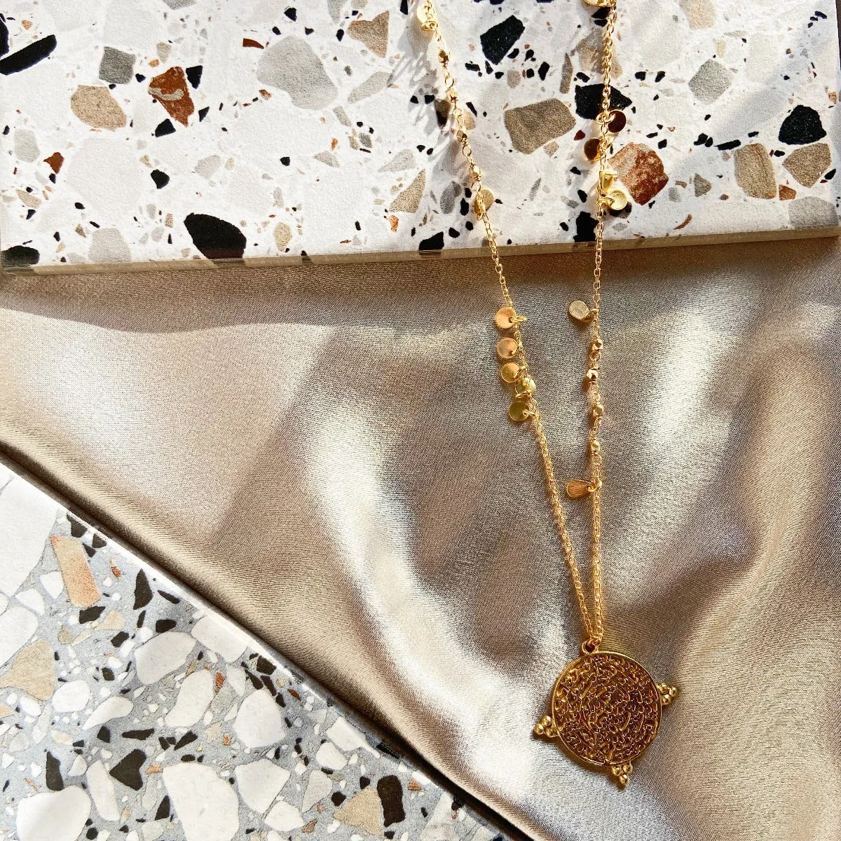 Santorini Short Gold Necklace