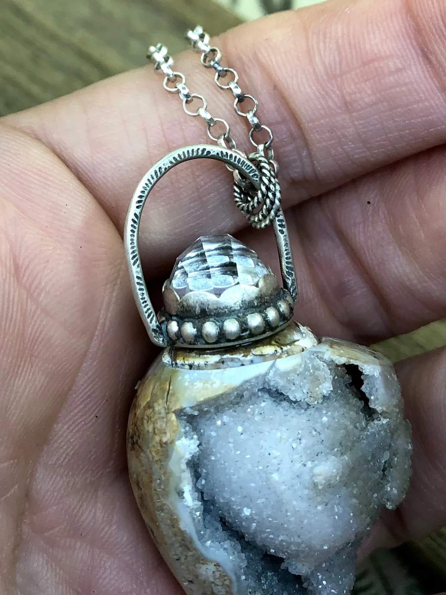 Shell Druzy Goddess Necklace - Large