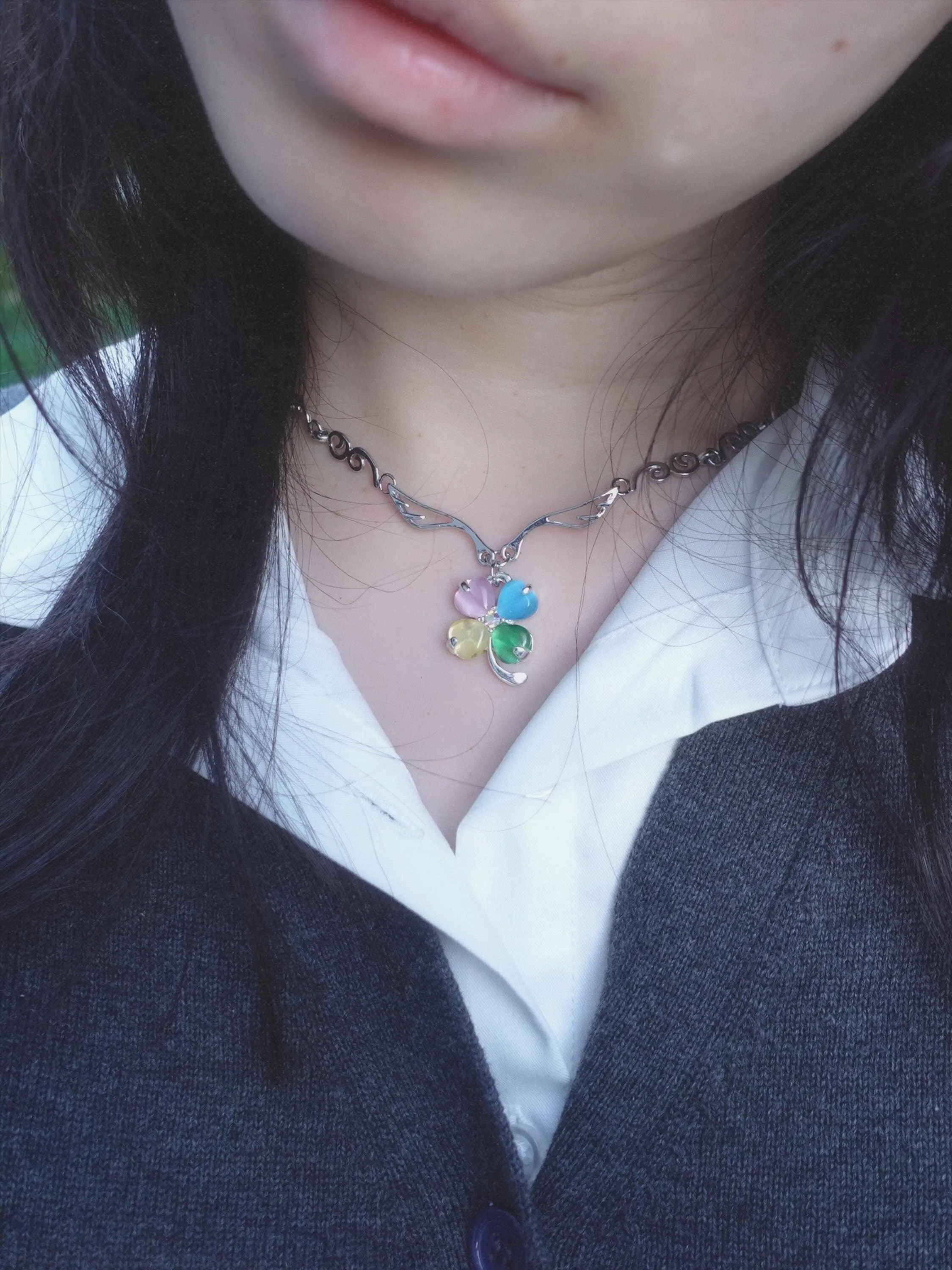 Shoujo Rainbow Clover Choker