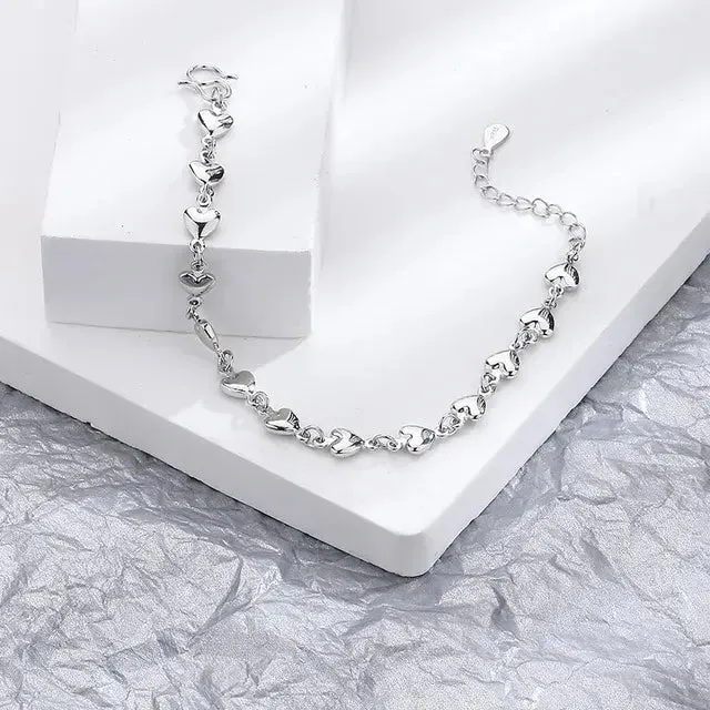 Silver Diamond Butterfly Bracelet Fashion Accessory