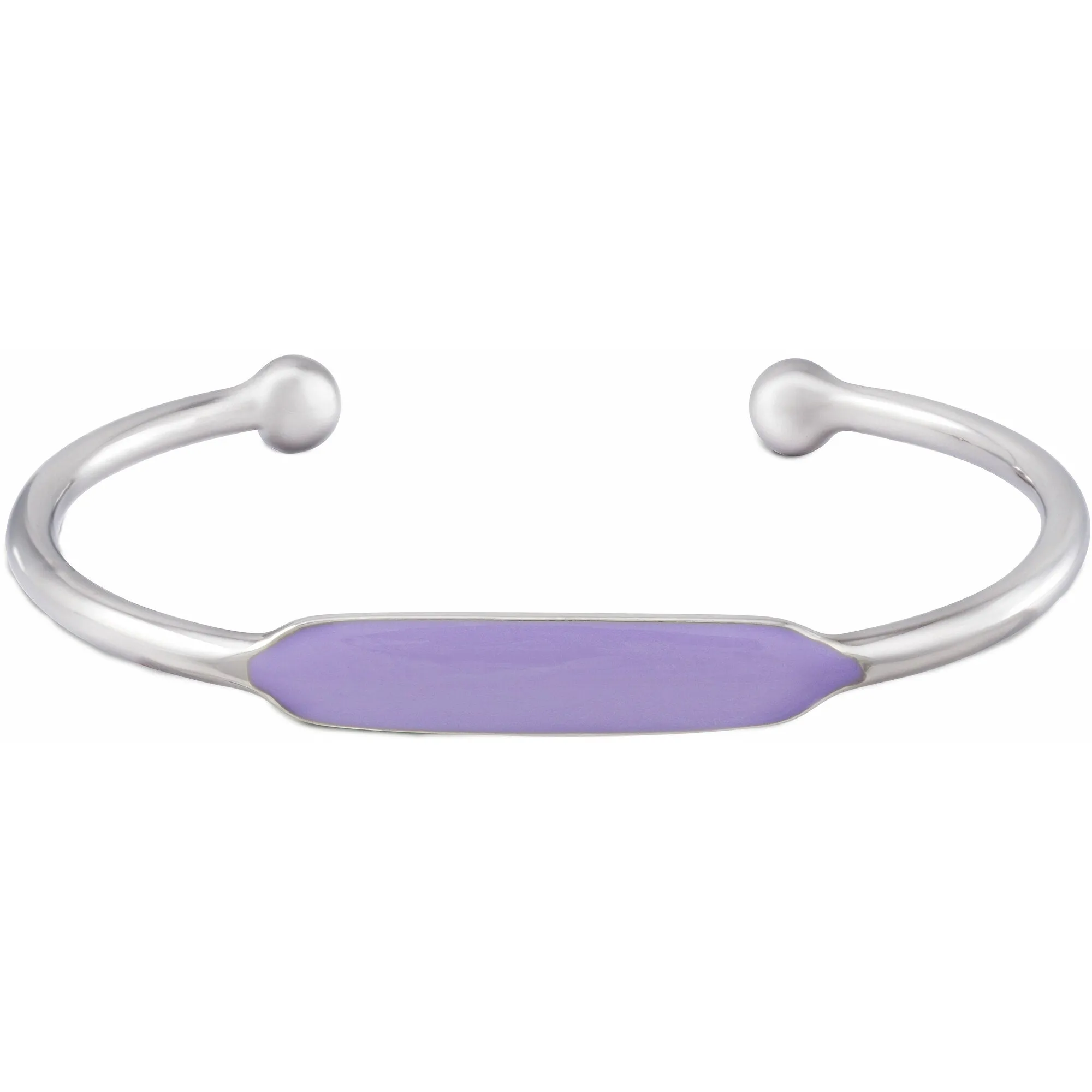 Silver Enamel Bangle Bracelet