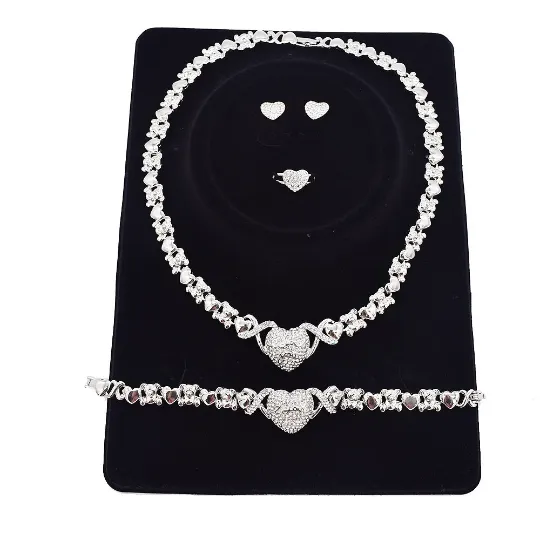 Silver I Love You Necklace Set