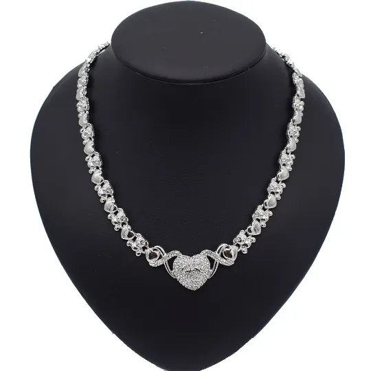 Silver I Love You Necklace Set