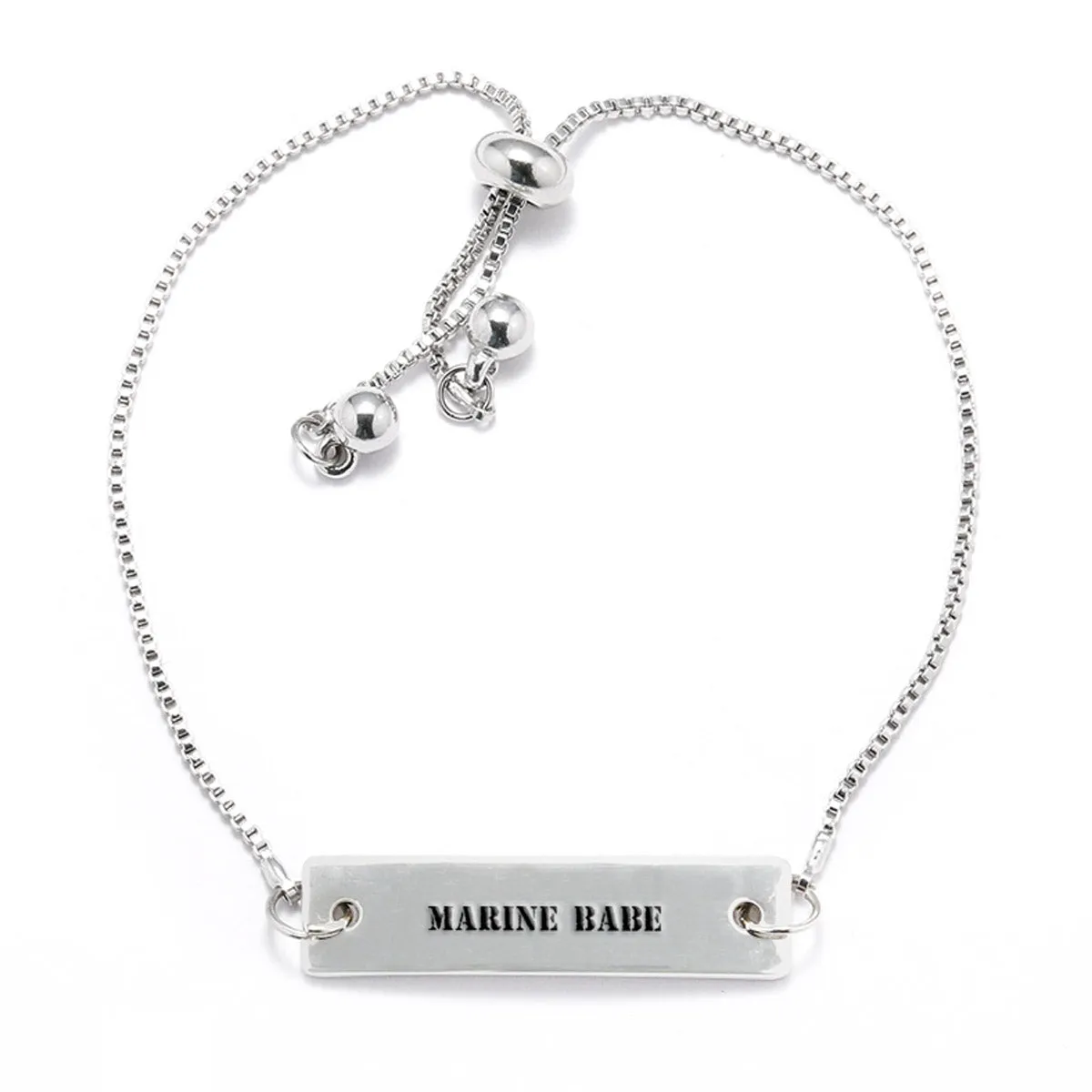 Silver Marine Babe Adjustable Bar Bracelet