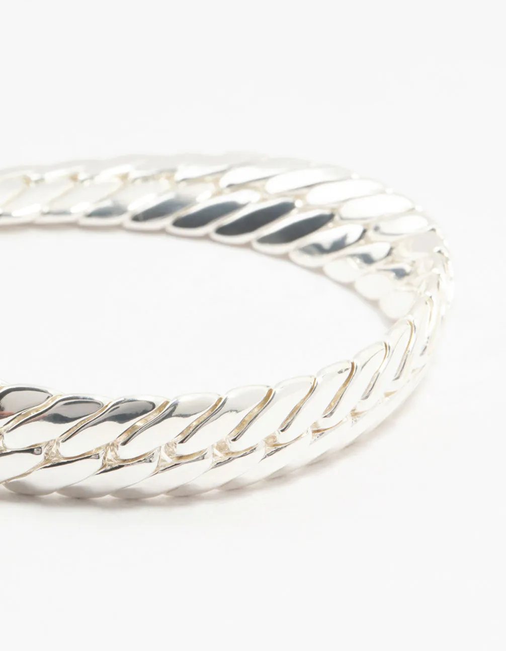 Silver Plated Herringbone T & O Bracelet