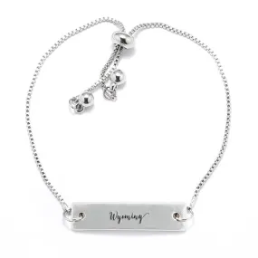 Silver Wyoming Adjustable Bar Bracelet