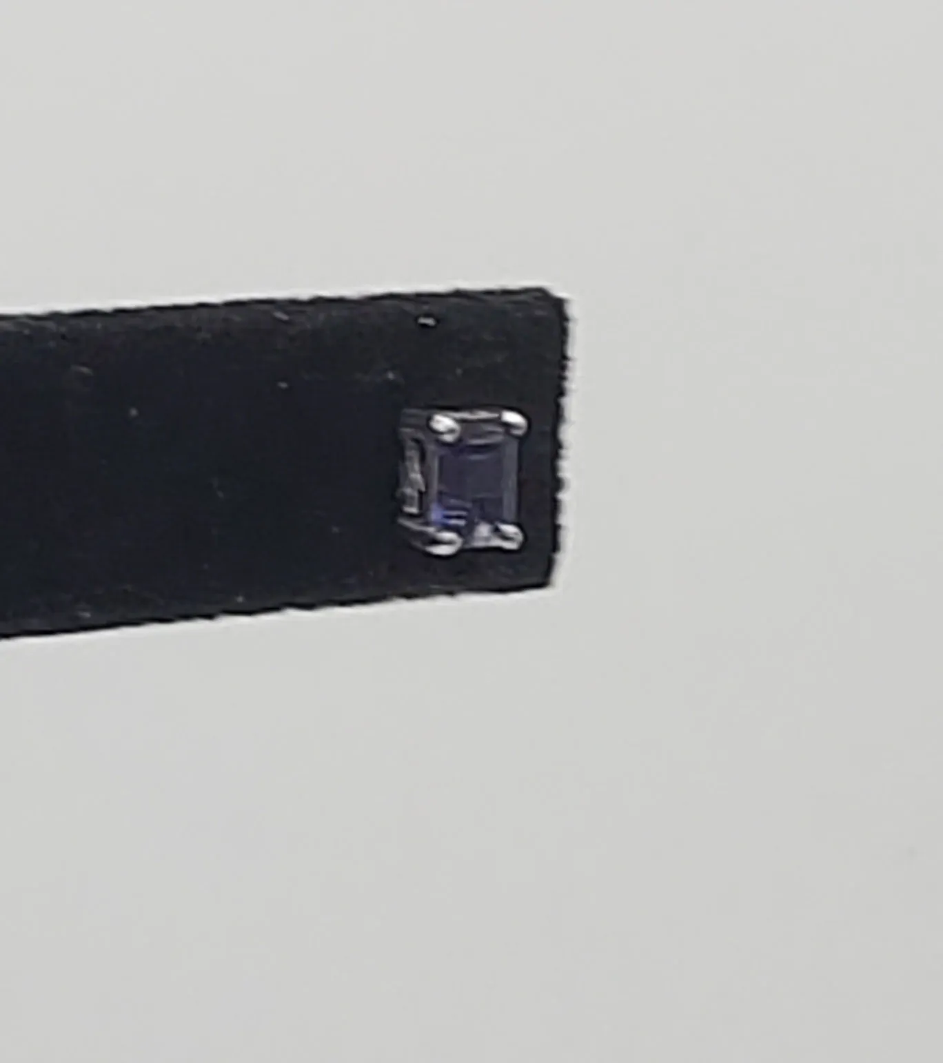 SINGLE Iolite Sterling Silver Stud Earring