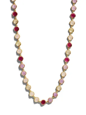 Small Classic Link Pastel Multi Yellow Gold Necklace