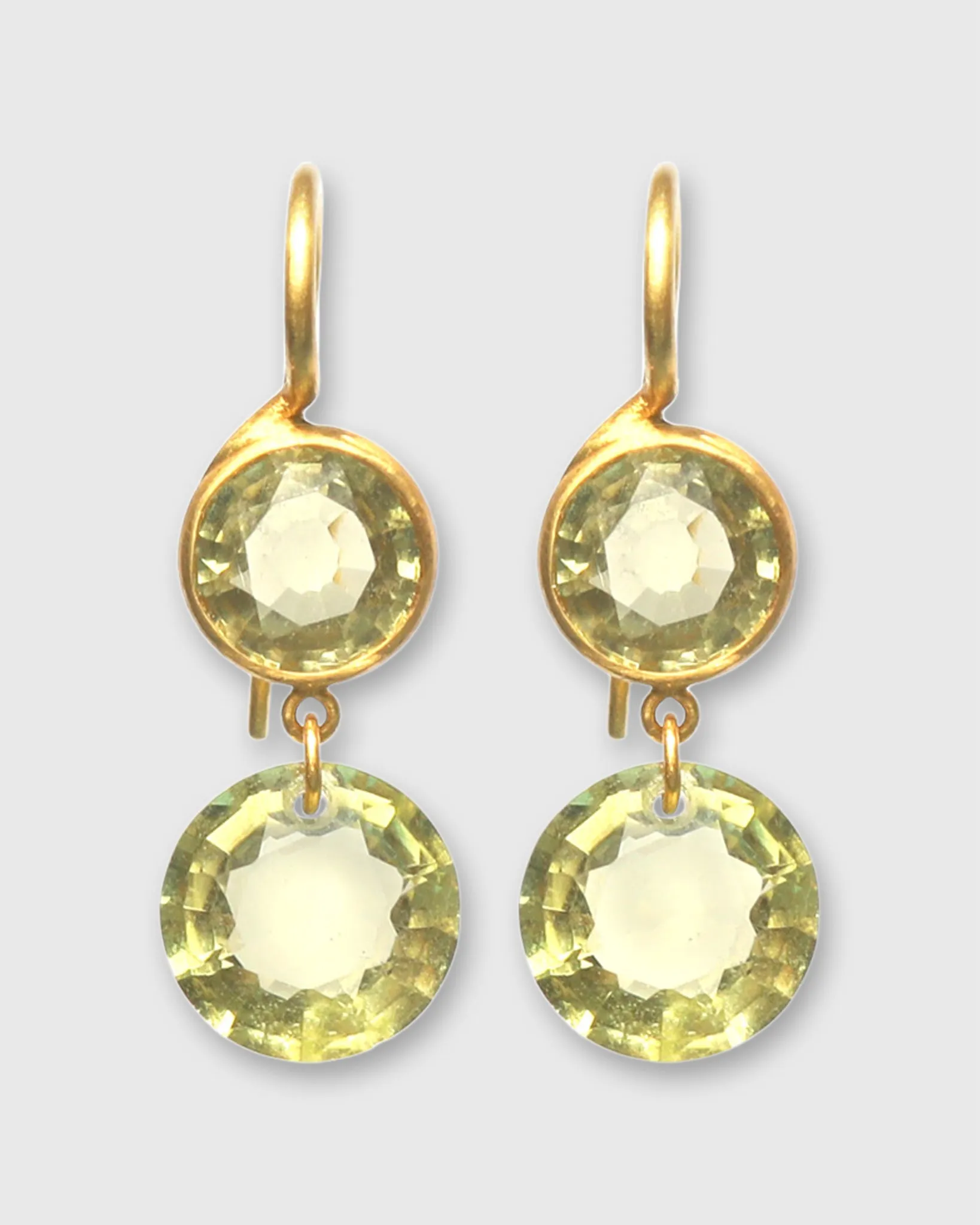 Small Incandescence Earrings in Lemon Quartz