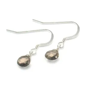 Smokey Quartz Earrings with Sterling Silver French Ear Wires