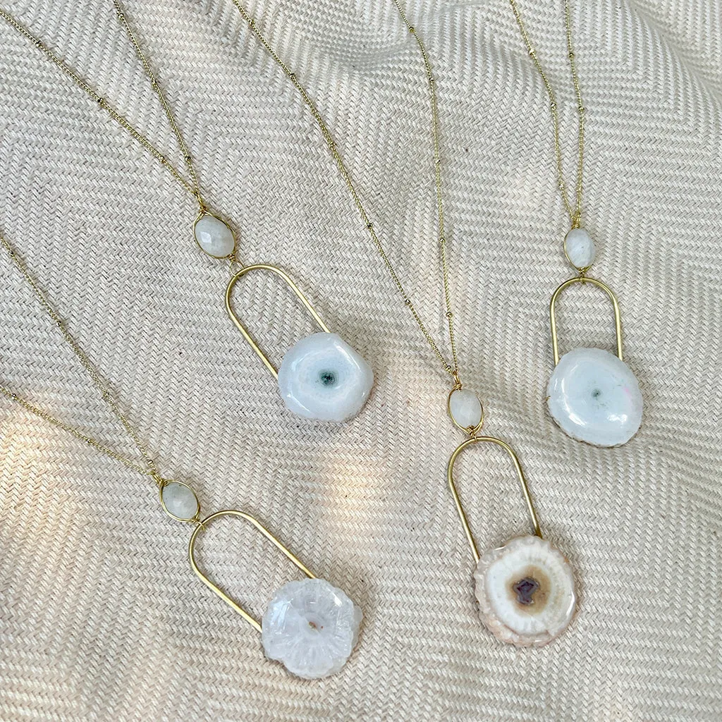 Solar Quartz Eye Necklace | Energy Healing & Protection | Handmade Jewelry