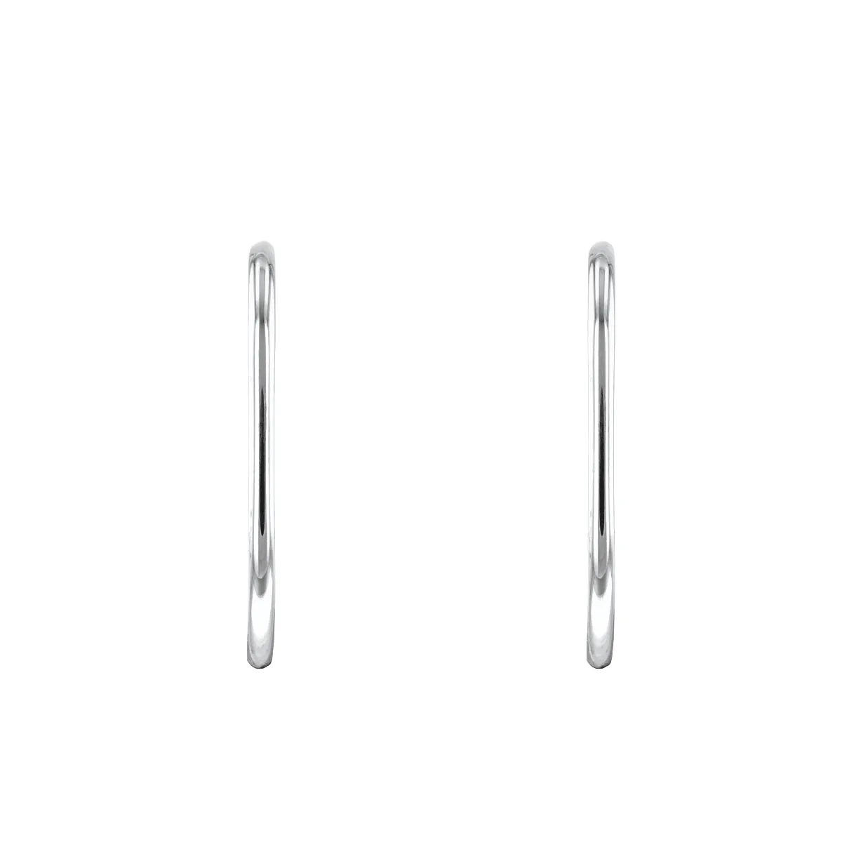 Soleil Collection Cushion Shape Hoop Earrings | 9K Solid White Gold