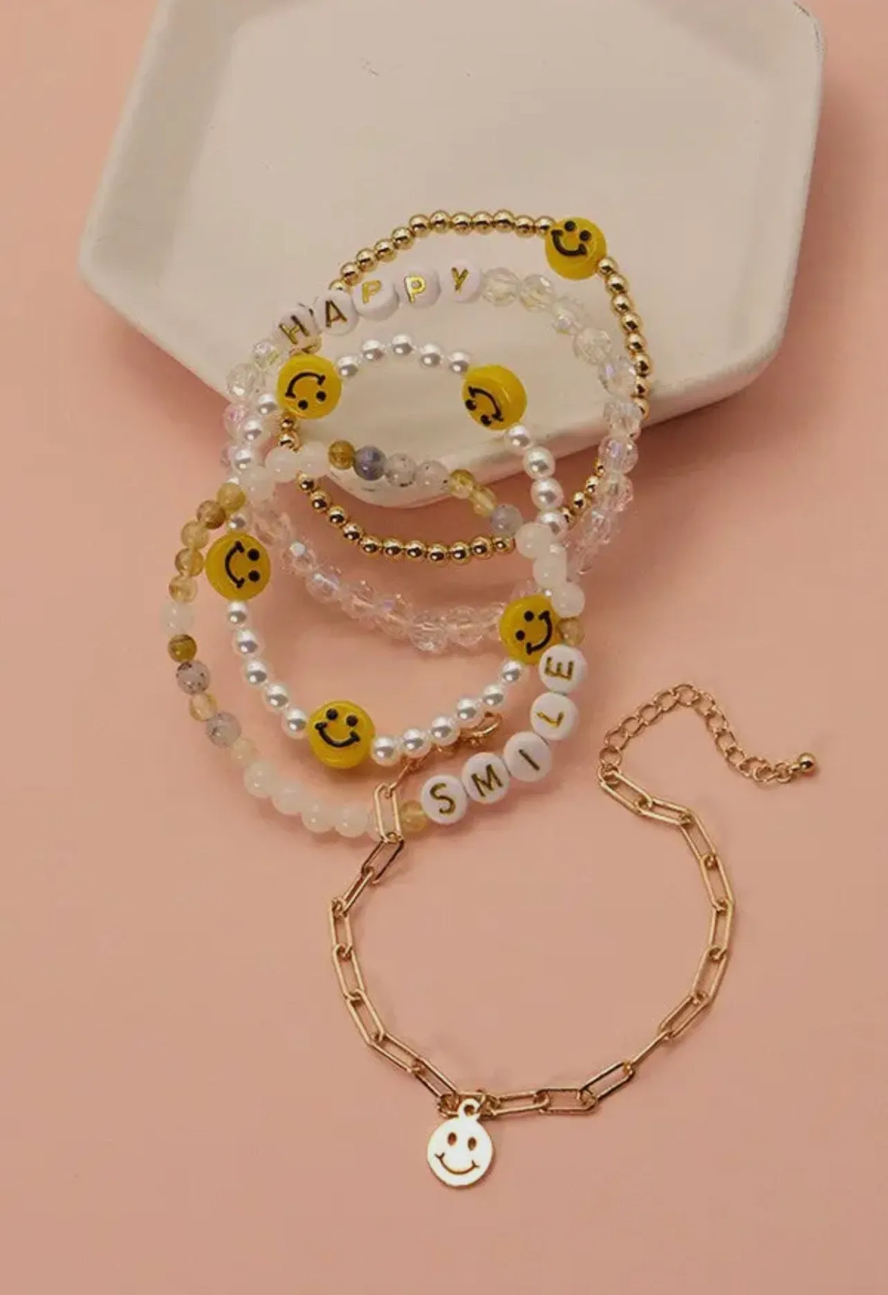 Stackable Smile Stretchy Bracelet