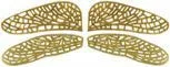 Stained Glass Supplies - Dragonfly Brass Finish Wing Filigree, one set/4