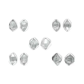 Starborn Herkimer Diamond Sterling Silver Post Earrings Set of 5 pairs