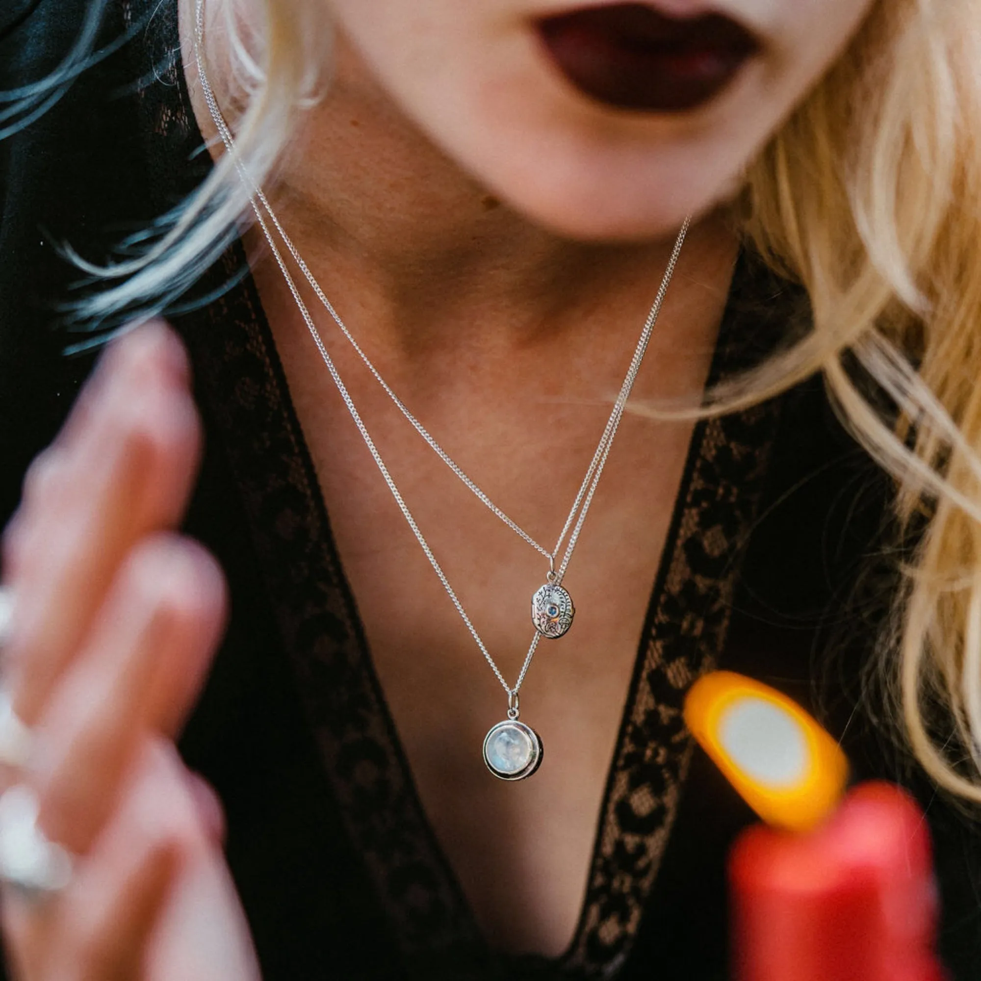 STARRY SKIES - Moonstone & Sterling Silver Necklace