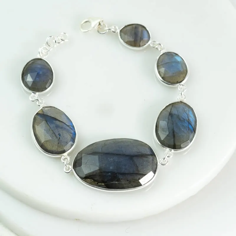 Statement Labradorite Gemstone Bracelet