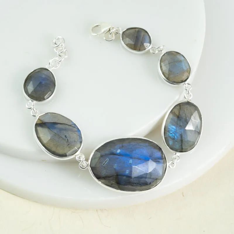 Statement Labradorite Gemstone Bracelet