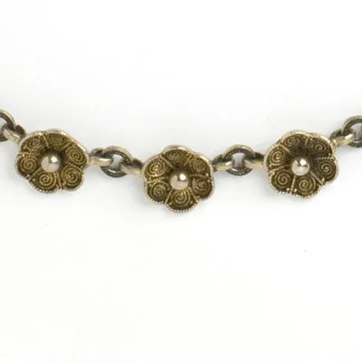 Sterling Flower 1930s Necklace by Fahrner