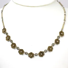 Sterling Flower 1930s Necklace by Fahrner