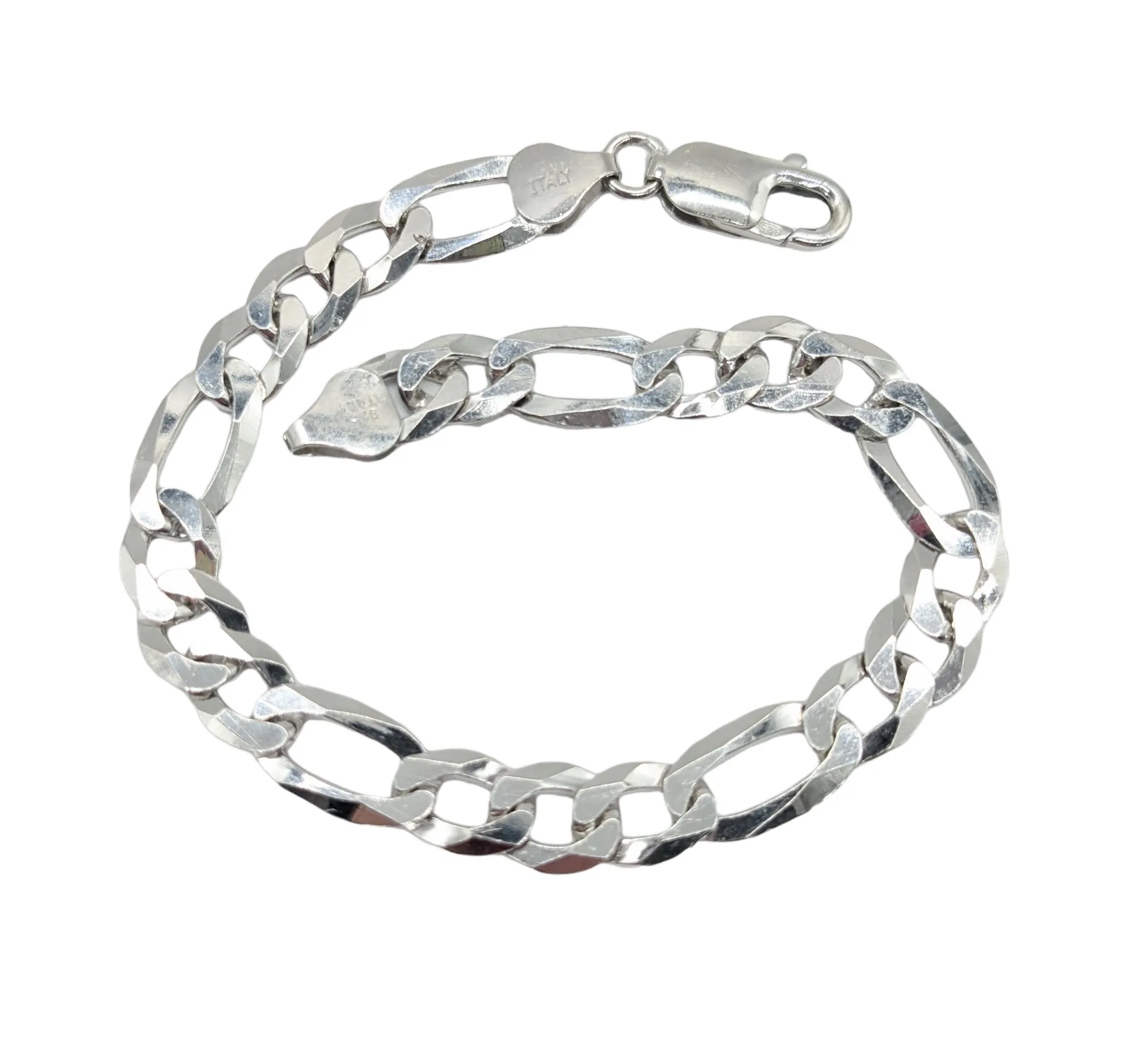 Sterling Silver Figuero Link Men's Bracelet