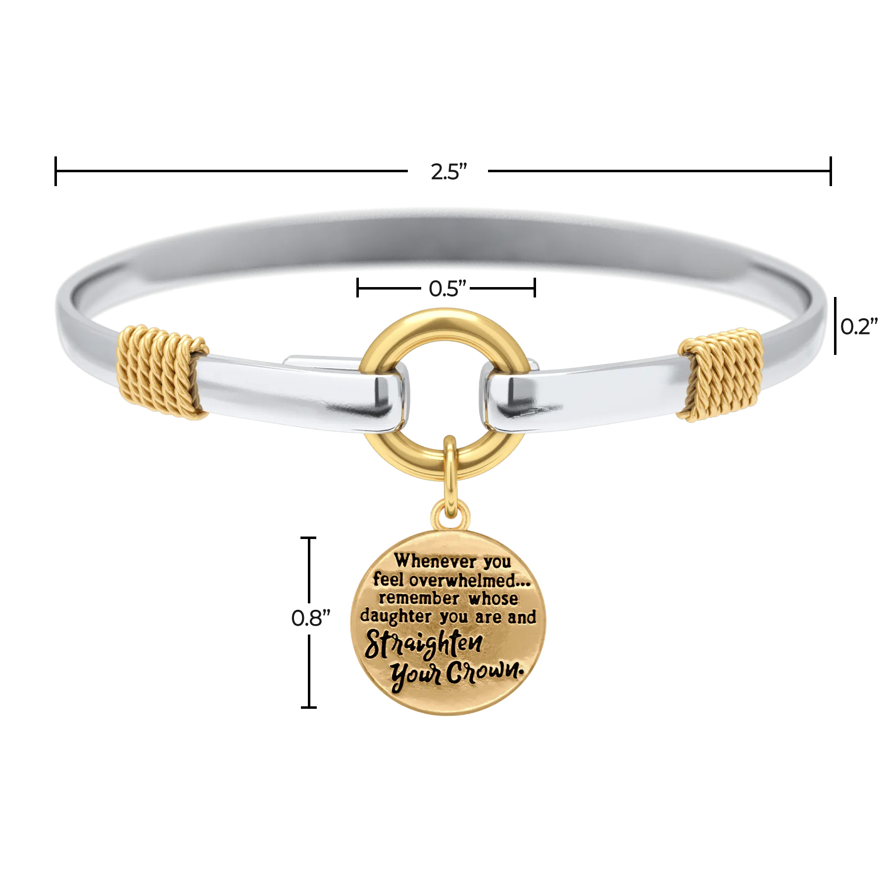 Straighten Your Crown - Two-Tone Charm Bracelet