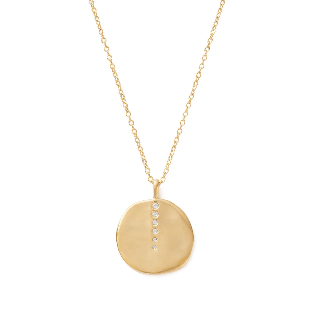 SUN LINES COIN NECKLACE