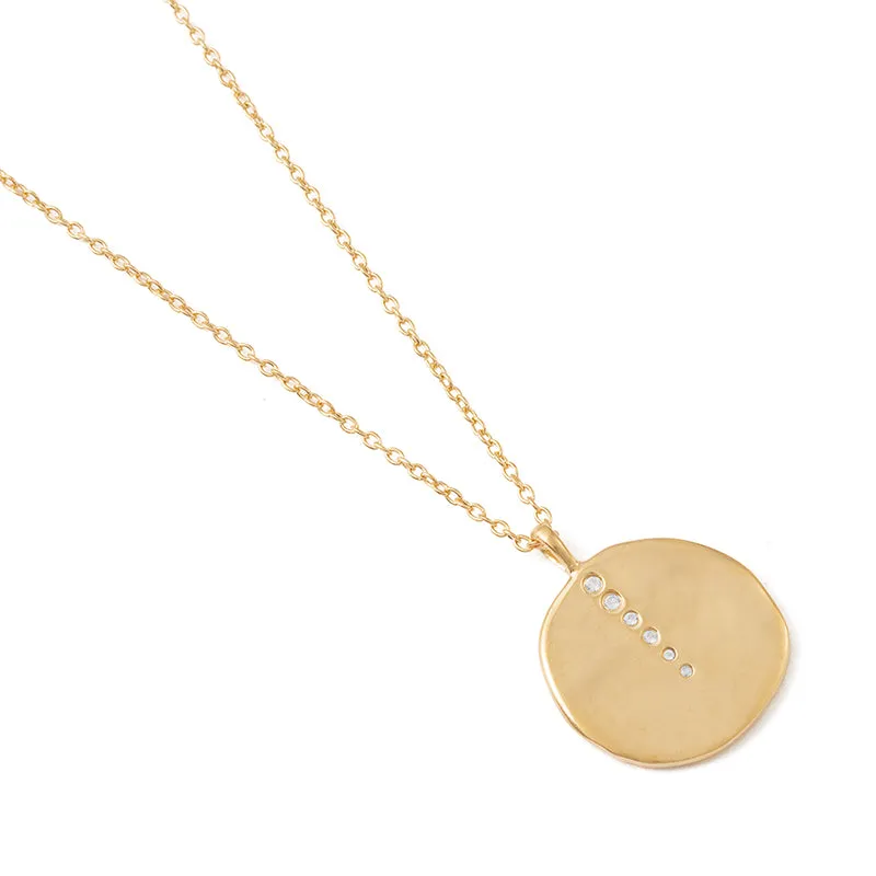 SUN LINES COIN NECKLACE