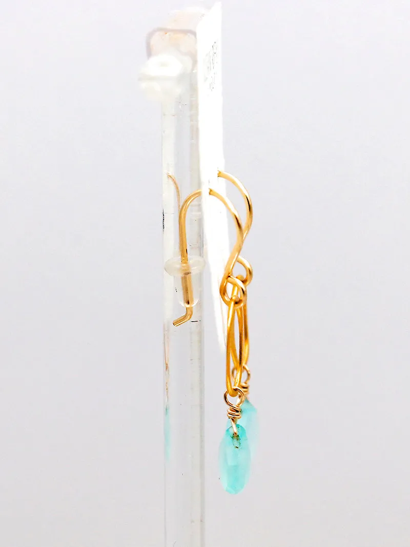 Susan Rifkin Aqua Chalcedony Teardrop Earrings | 14k Gold Filled