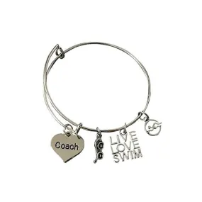 Swim Coach Bangle Bracelet