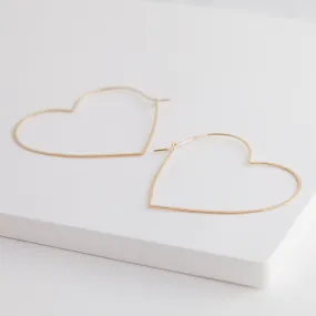 Symbol heart hoop earrings