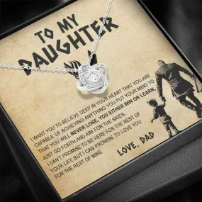 To my Daughter necklace, Gift for Daughter from Dad, Daughter Necklace, Viking Style Love Knot Necklace