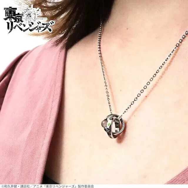 Tokyo Revengers Takemichi Hanagaki Birthday Stone Double Ring Necklace Pendant