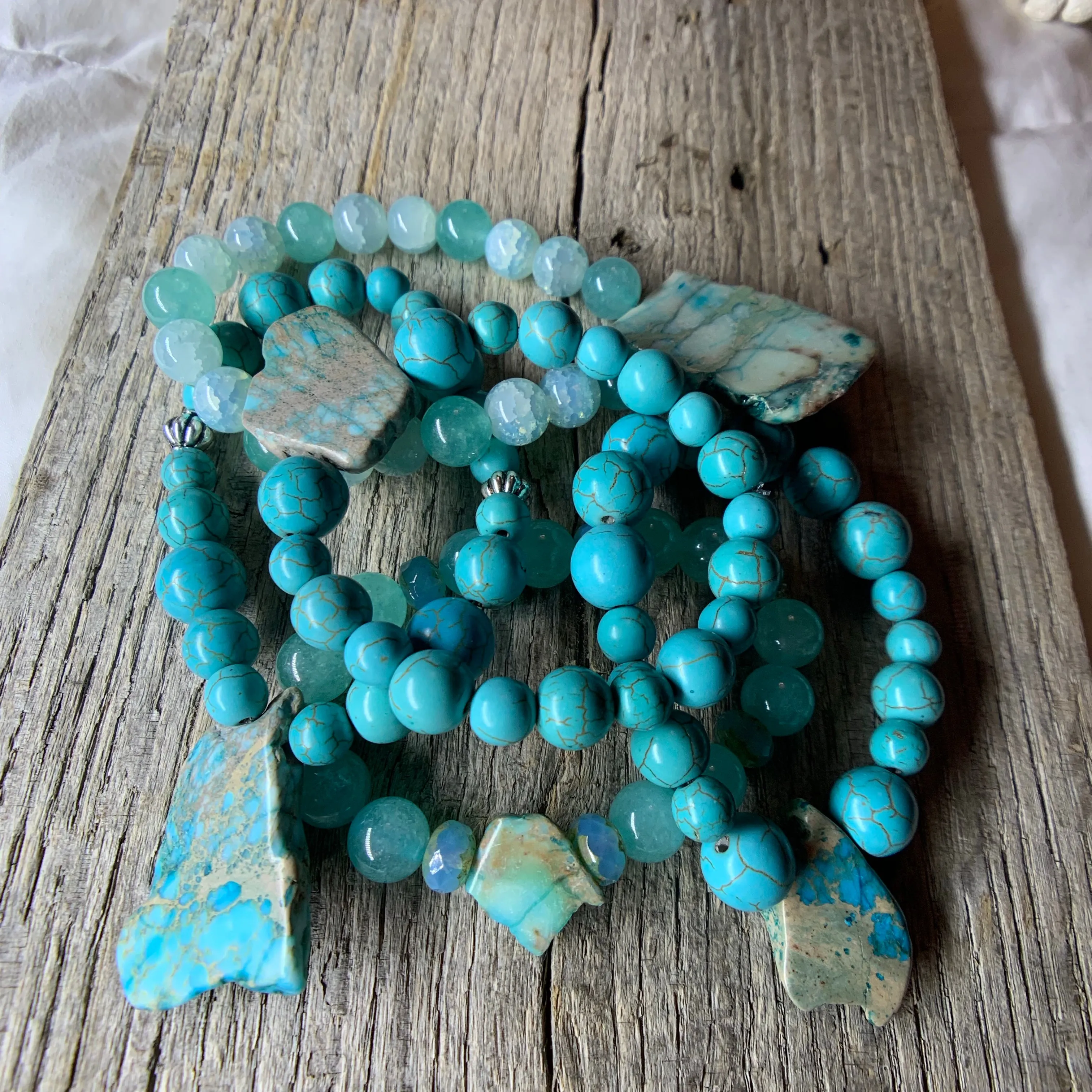 Turquoise Bracelet with Large Stone Accent