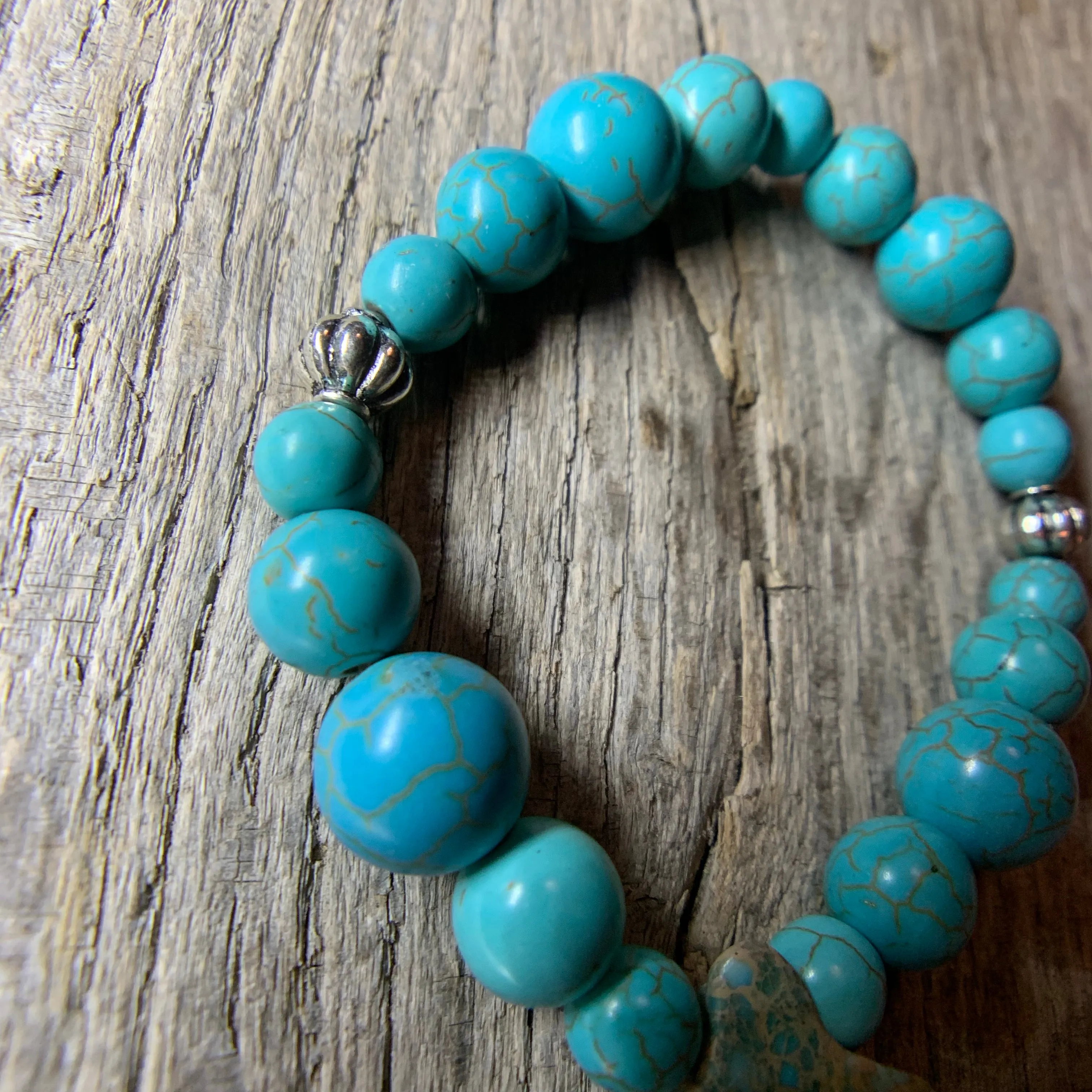 Turquoise Bracelet with Large Stone Accent