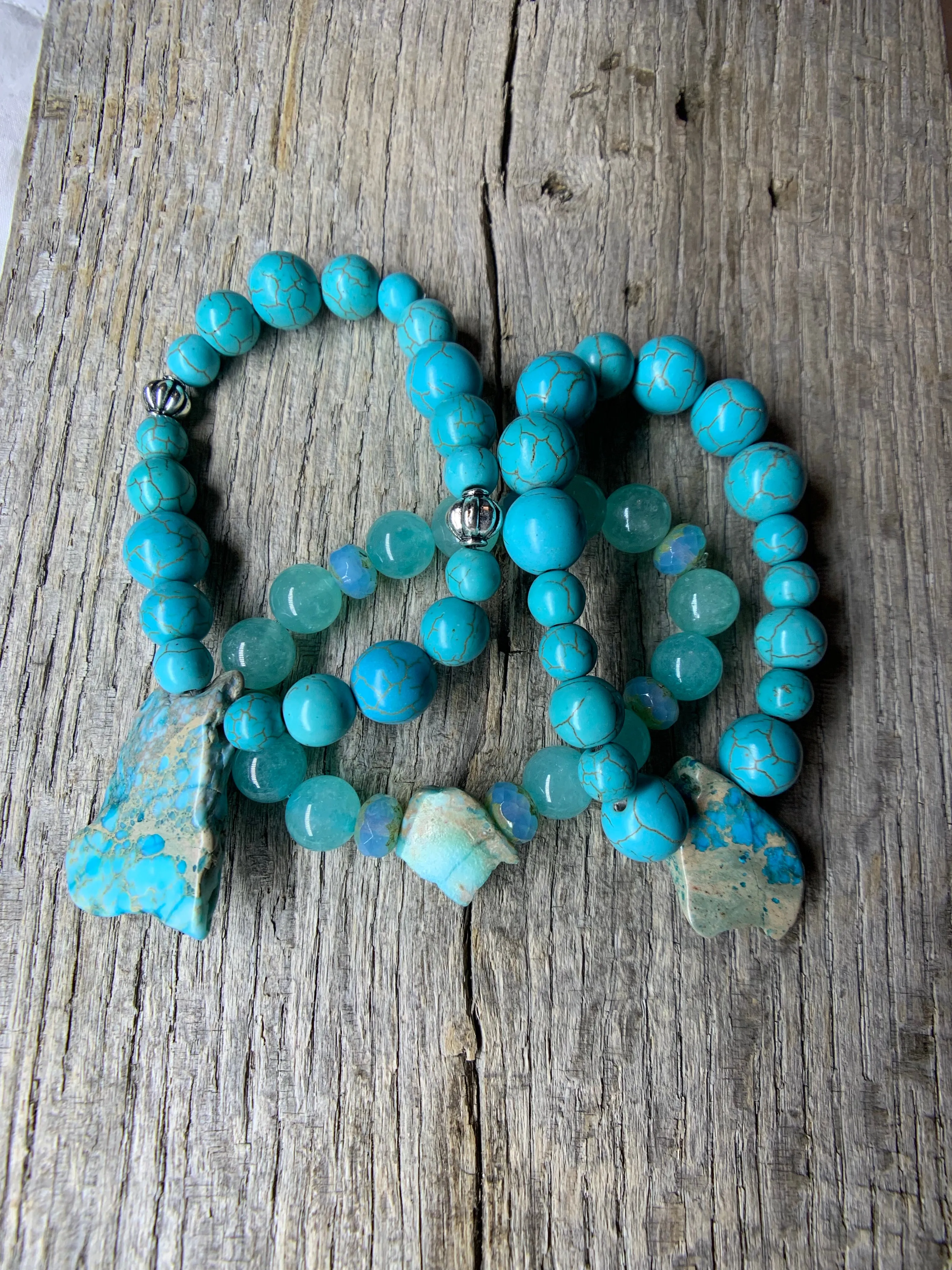 Turquoise Bracelet with Large Stone Accent