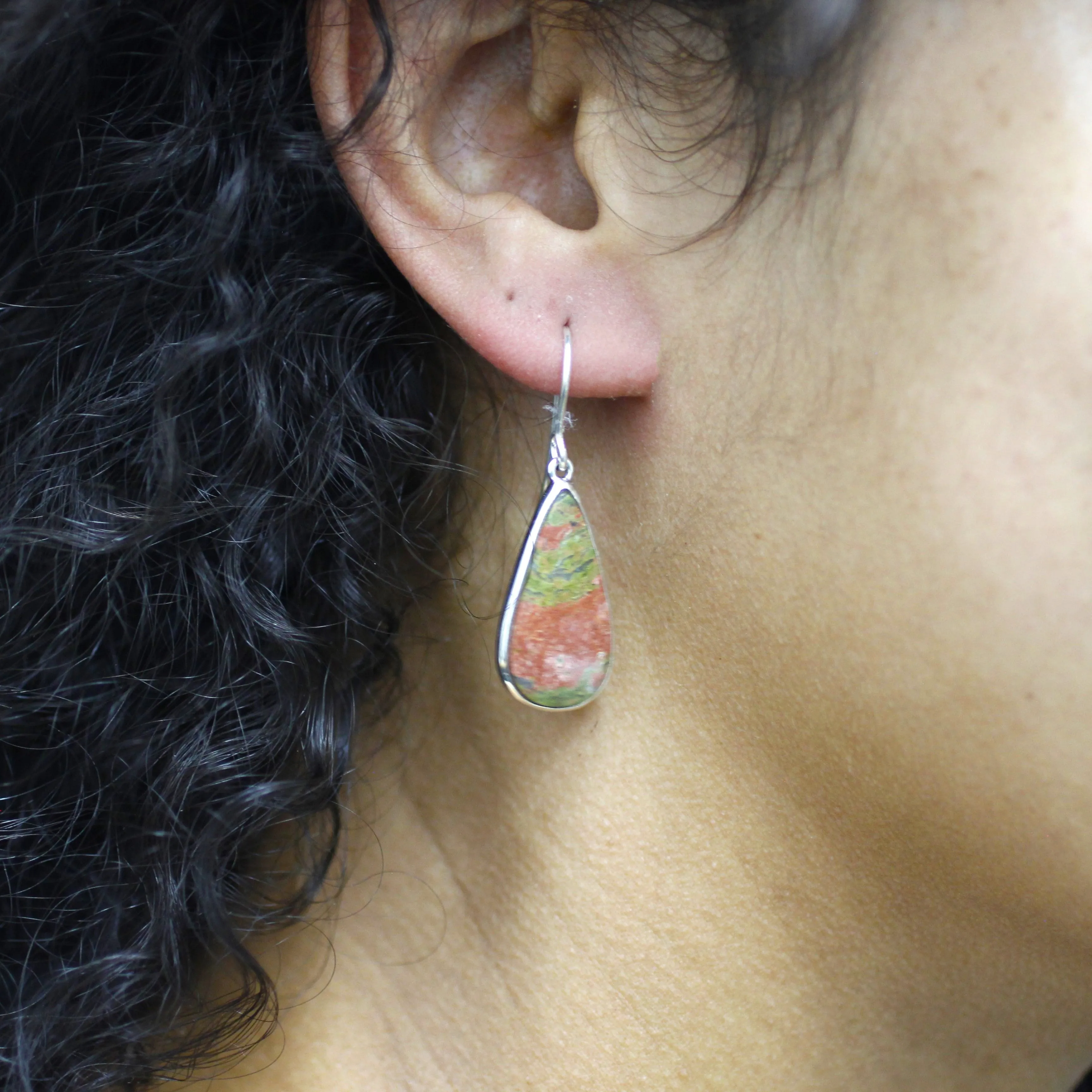 Unakite Drop Earrings