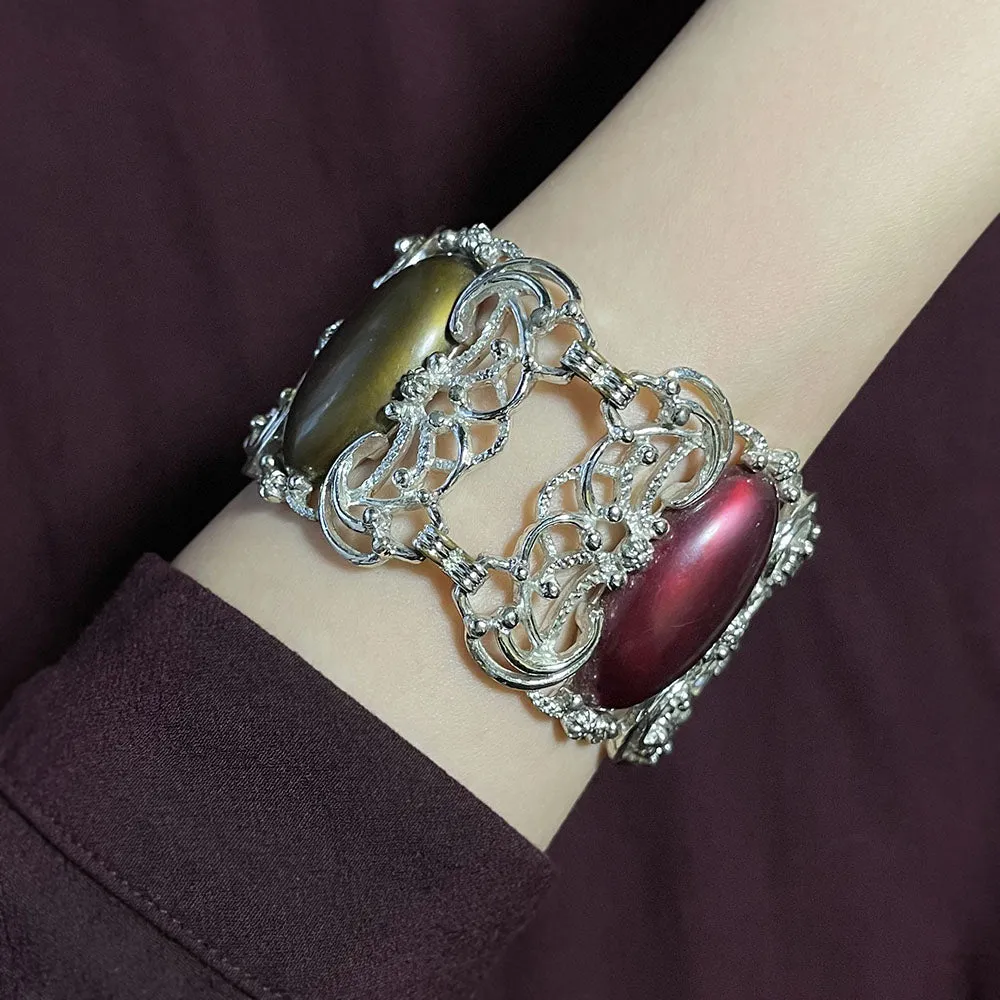 【USA輸入】ヴィンテージ SARAH COV. マルチカラー フィリグリー ブレスレット/Vintage SARAH COV. Filigree Bracelet