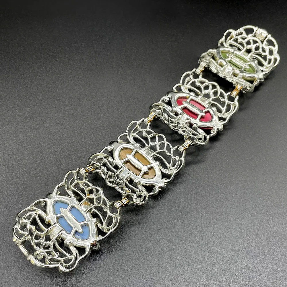 【USA輸入】ヴィンテージ SARAH COV. マルチカラー フィリグリー ブレスレット/Vintage SARAH COV. Filigree Bracelet