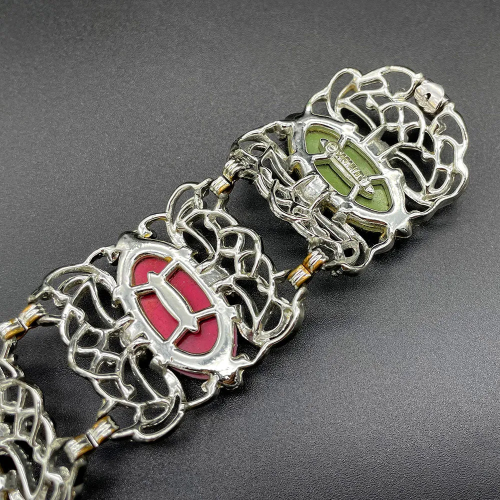 【USA輸入】ヴィンテージ SARAH COV. マルチカラー フィリグリー ブレスレット/Vintage SARAH COV. Filigree Bracelet