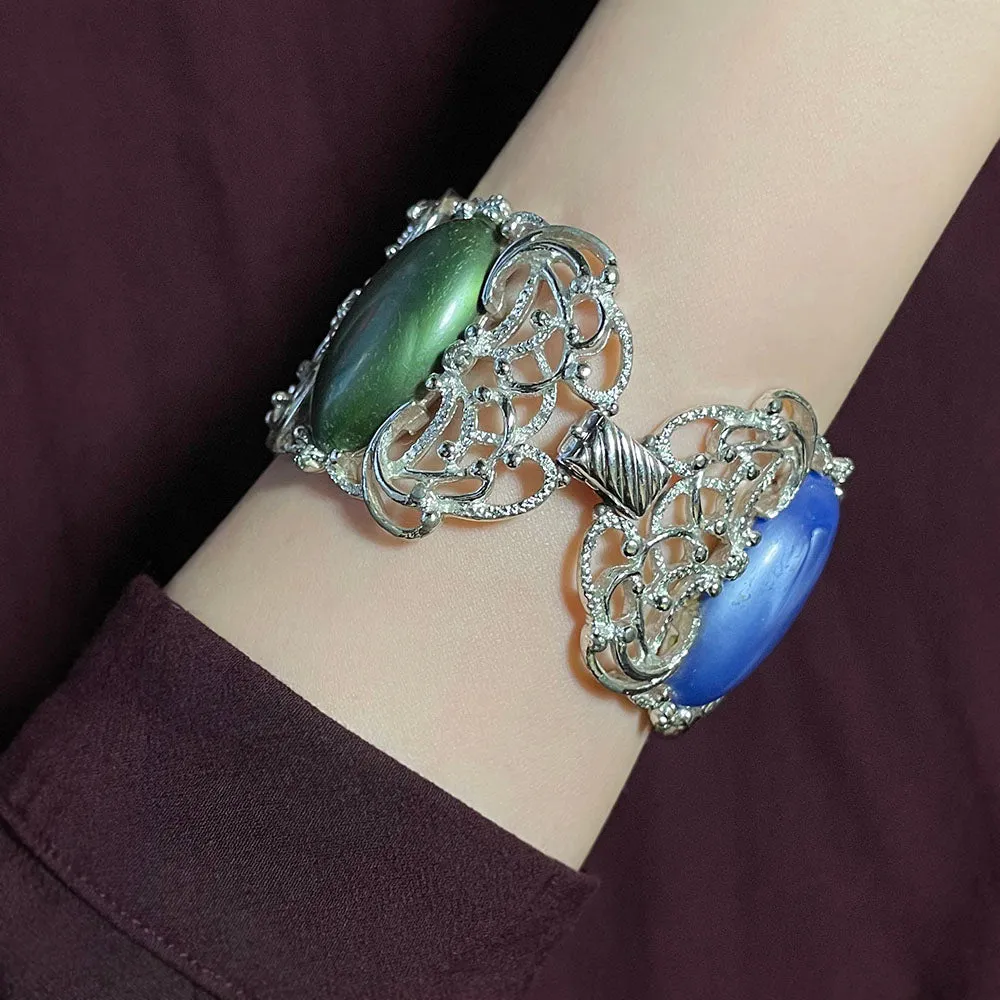 【USA輸入】ヴィンテージ SARAH COV. マルチカラー フィリグリー ブレスレット/Vintage SARAH COV. Filigree Bracelet