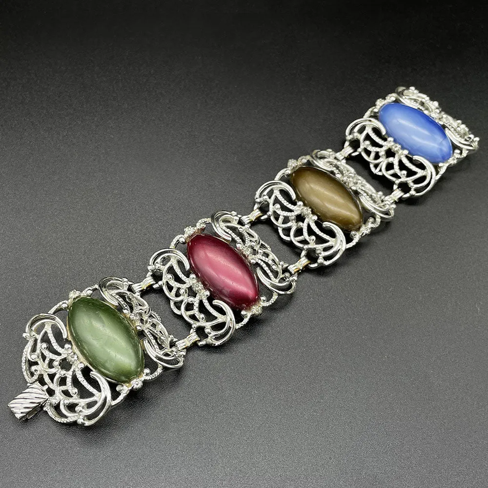 【USA輸入】ヴィンテージ SARAH COV. マルチカラー フィリグリー ブレスレット/Vintage SARAH COV. Filigree Bracelet