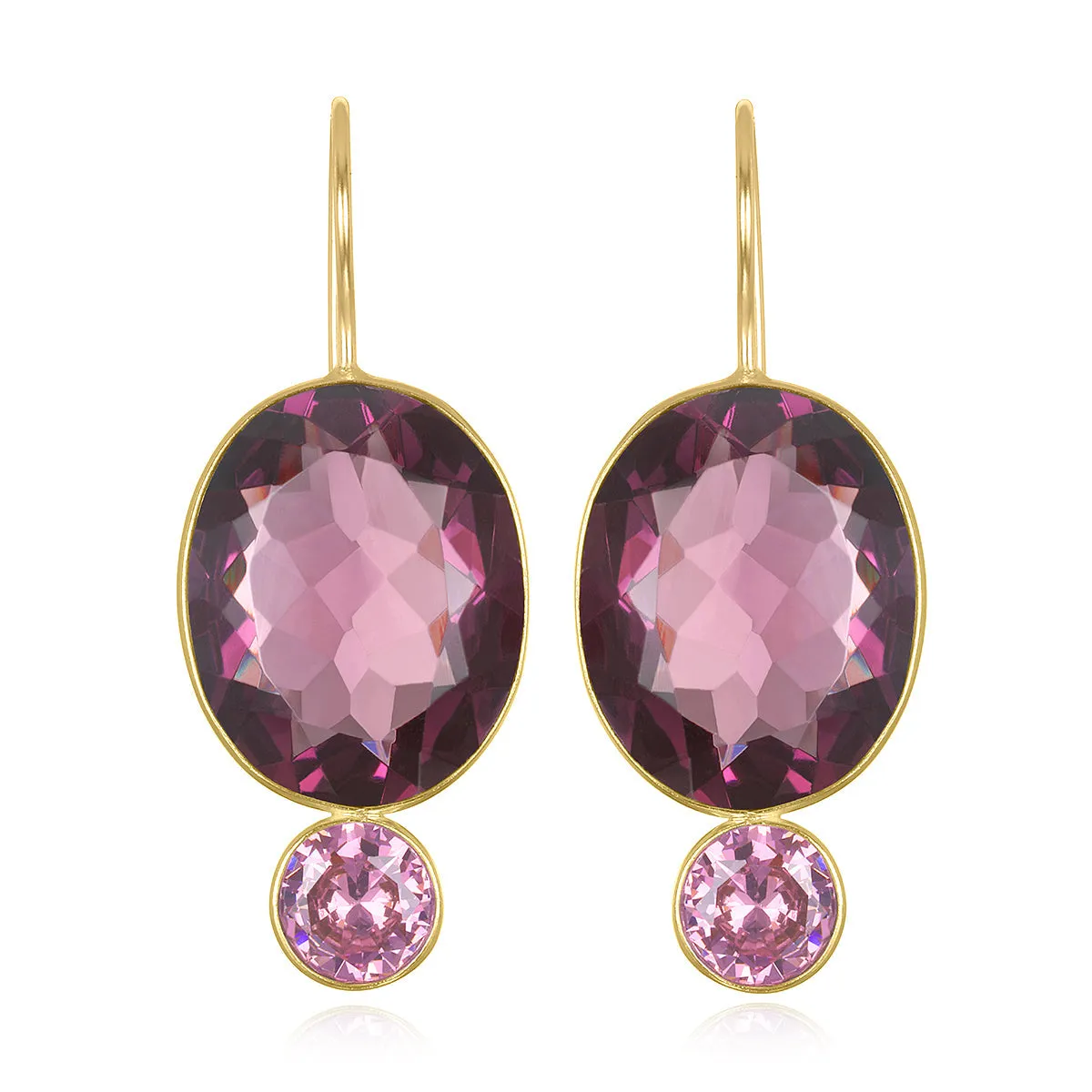 Valencia Grand Oval Earring-Rose Gold