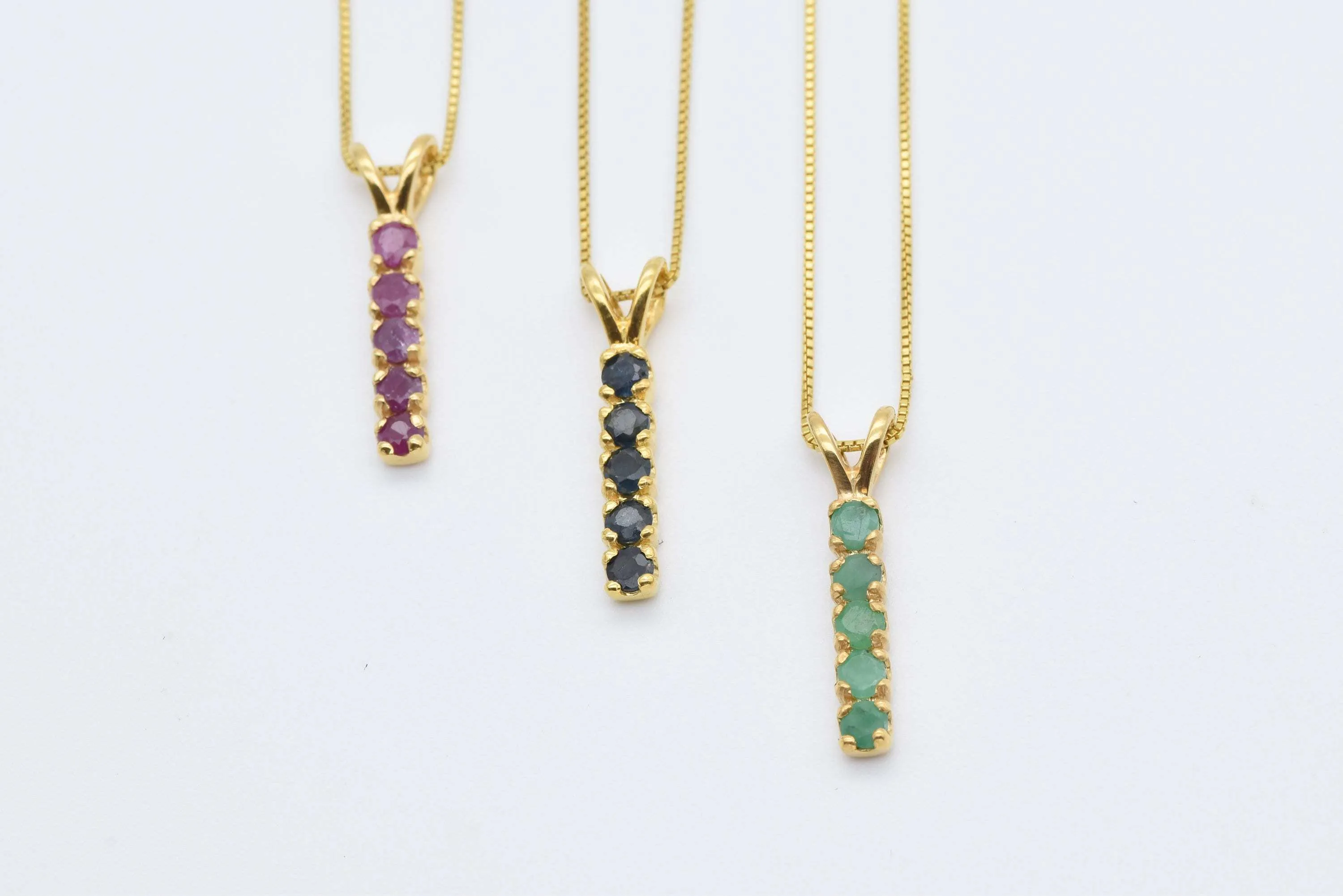 Vertical Mystic Topaz Pendant - Natural Mystic Topaz Necklace, Purple Bar Pendant