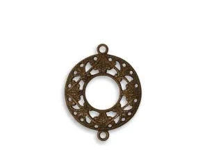 Vintaj Natural Brass- Filigree Ring Connector